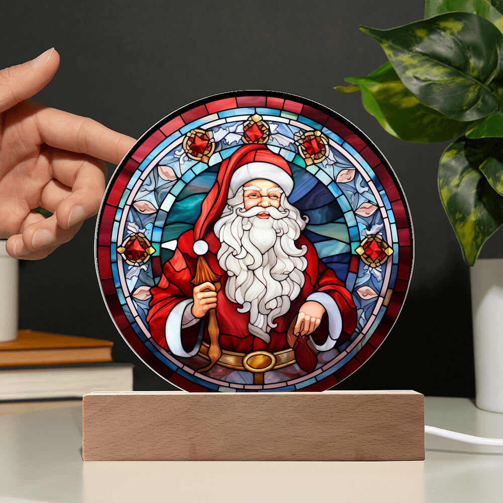 Vintage Santa Claus Acrylic Plaque