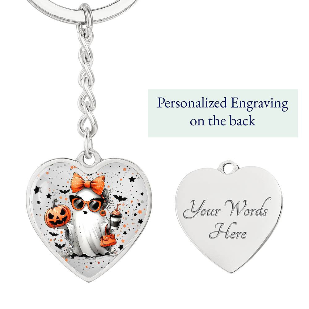 Coquette Halloween Ghost Keychain