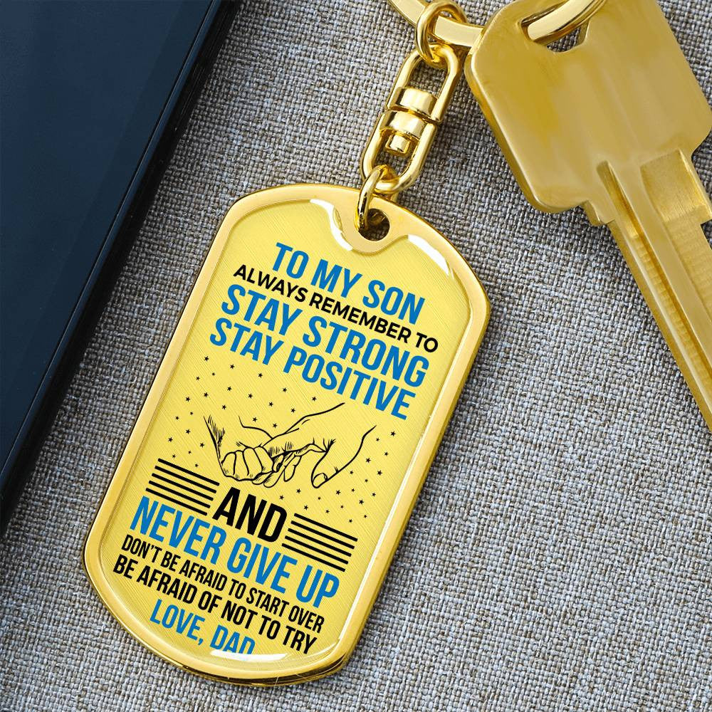 Son Dog Tag Keychain or Necklace