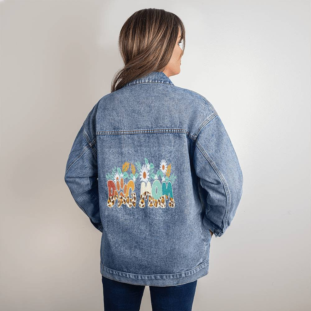 Floral Dog Mom Denim Jacket