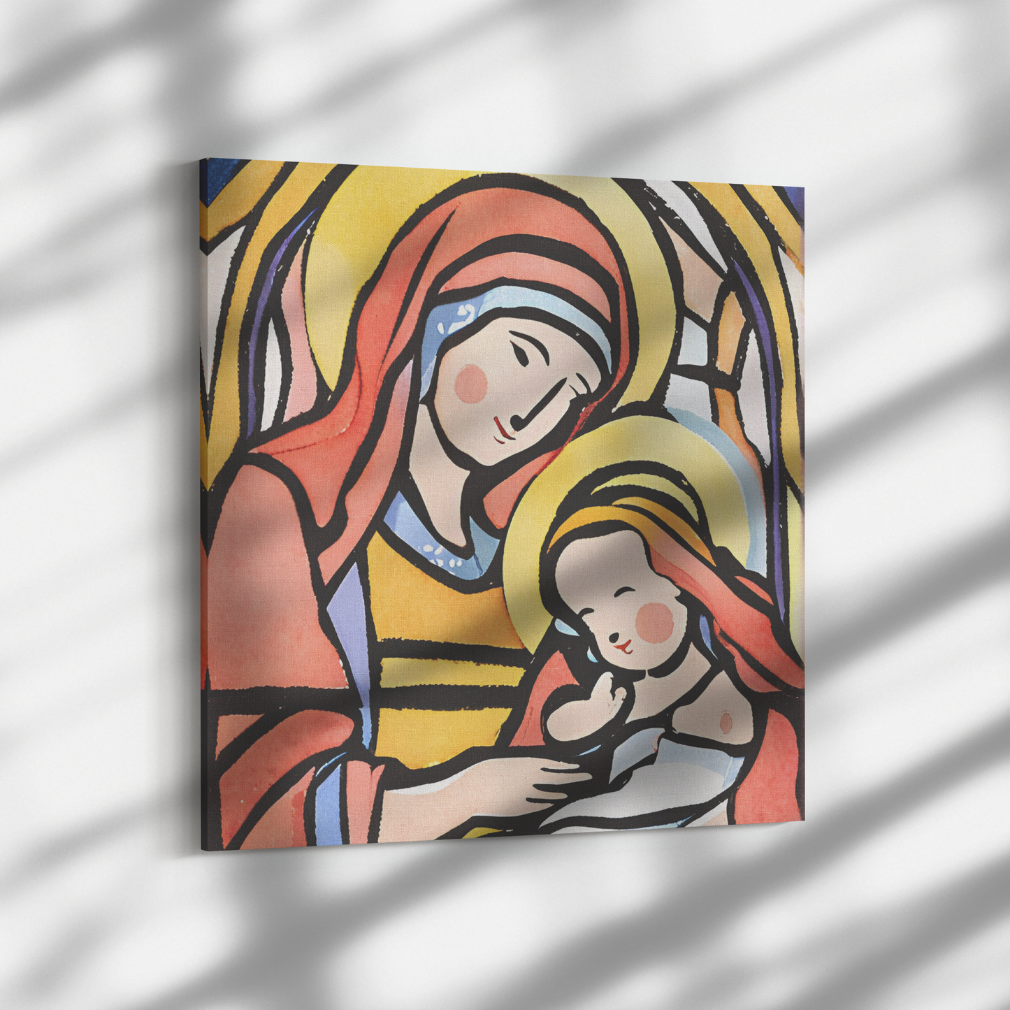 Virgin Mary and Baby Jesus Canvas Wall Art