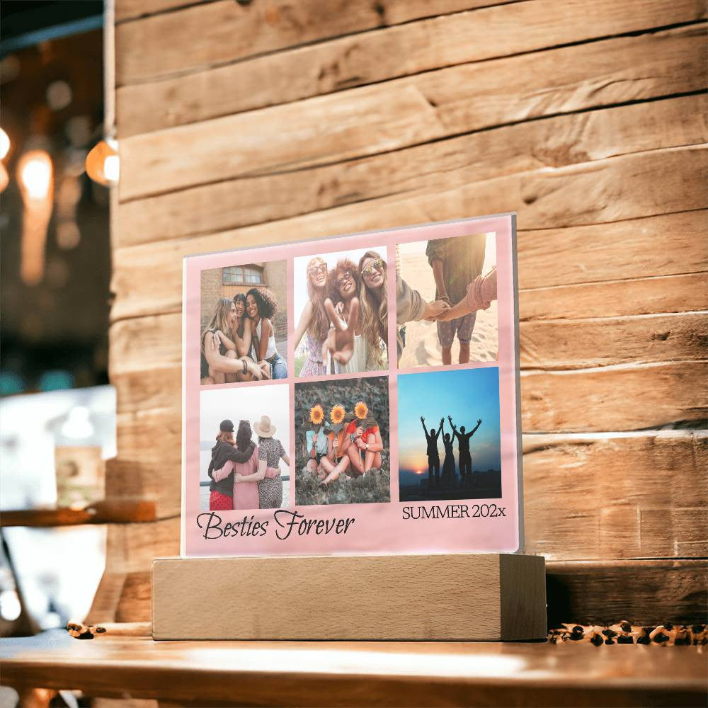 Custom Best Friends Photo Collage LED Light