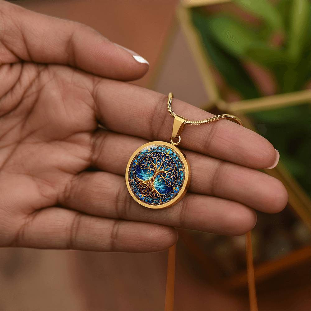 Stained Glass Tree of Life Necklace