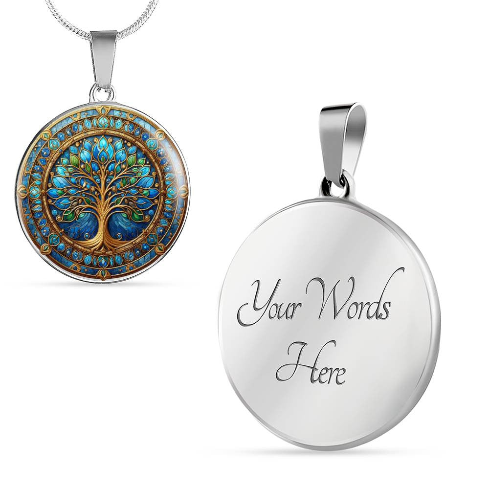 Stained Glass Tree of Life Necklace and Bracelet