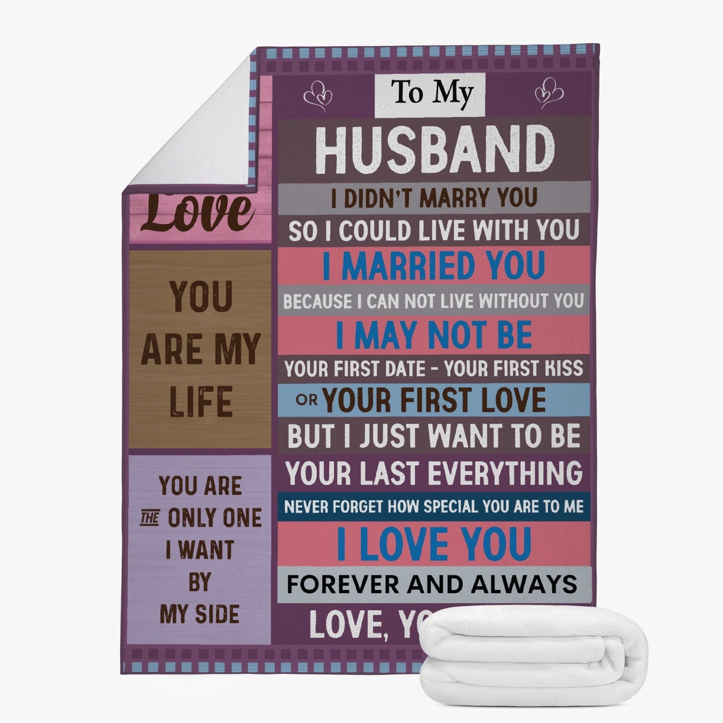 Husband You Are My Love Fleece Blanket