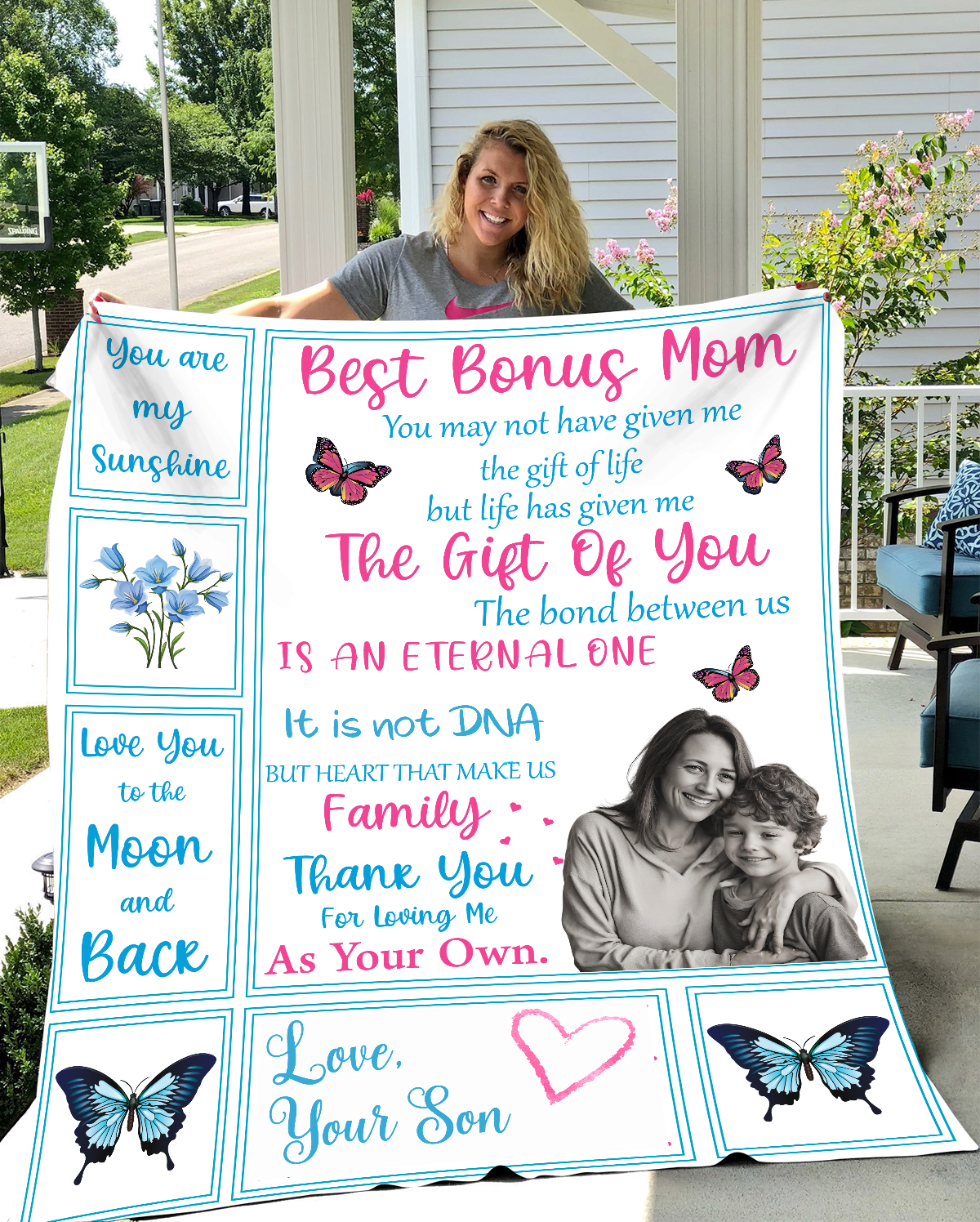 Bonus Mom Custom Fleece Blanket