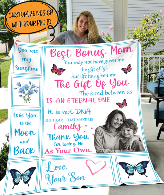 Bonus Mom Custom Fleece Blanket