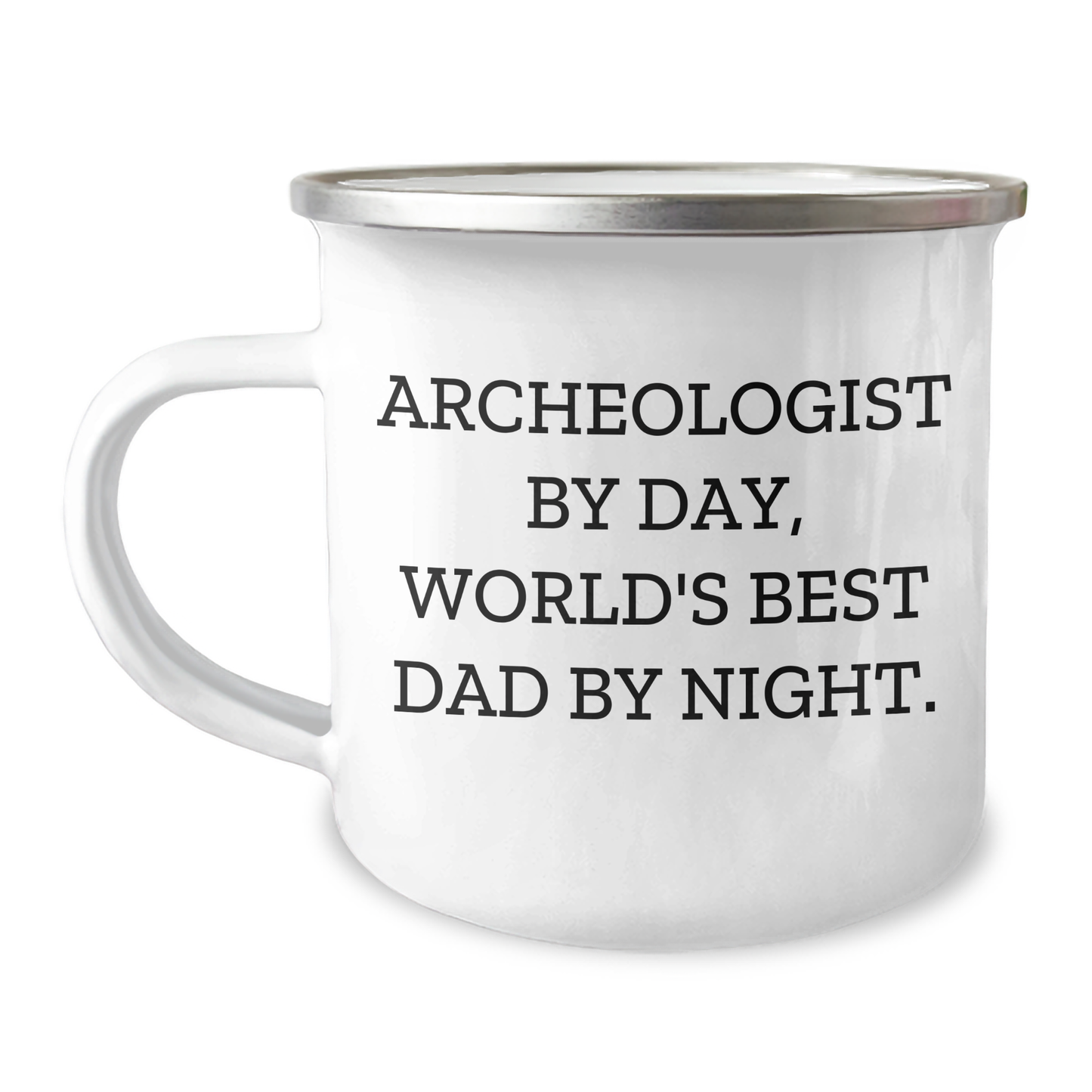 Archeologist's Quest for Adventure, Funny Gifts for Him from Friends, Family, or Coworkers, 12 oz Stainless Steel Camping Mug for Graduation - Image 1
