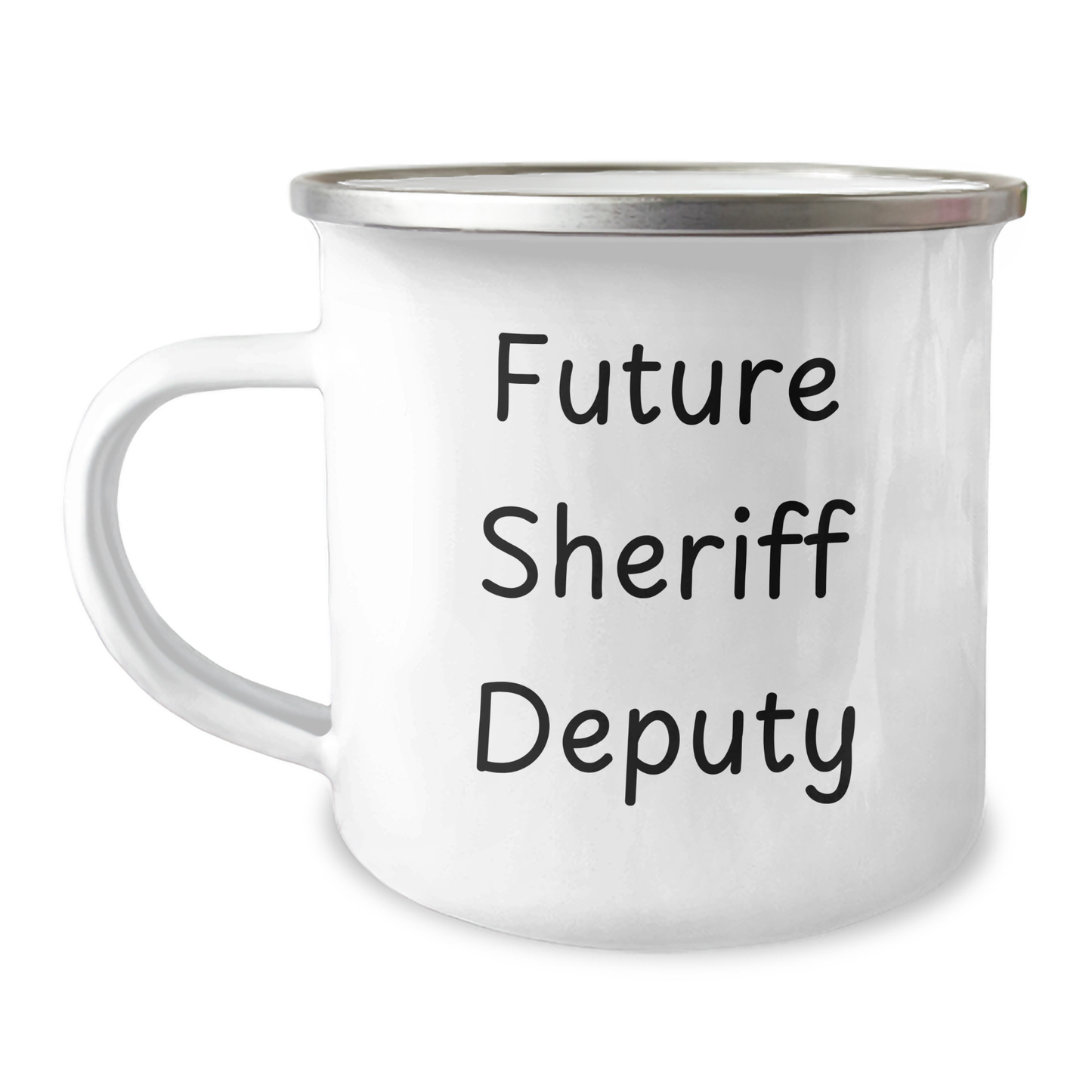 Funny Sheriff Deputy Gifts from Friends, Cute Future Sheriff Deputy Camping Mug for Men, Graduation Unique Gifts - Image 1