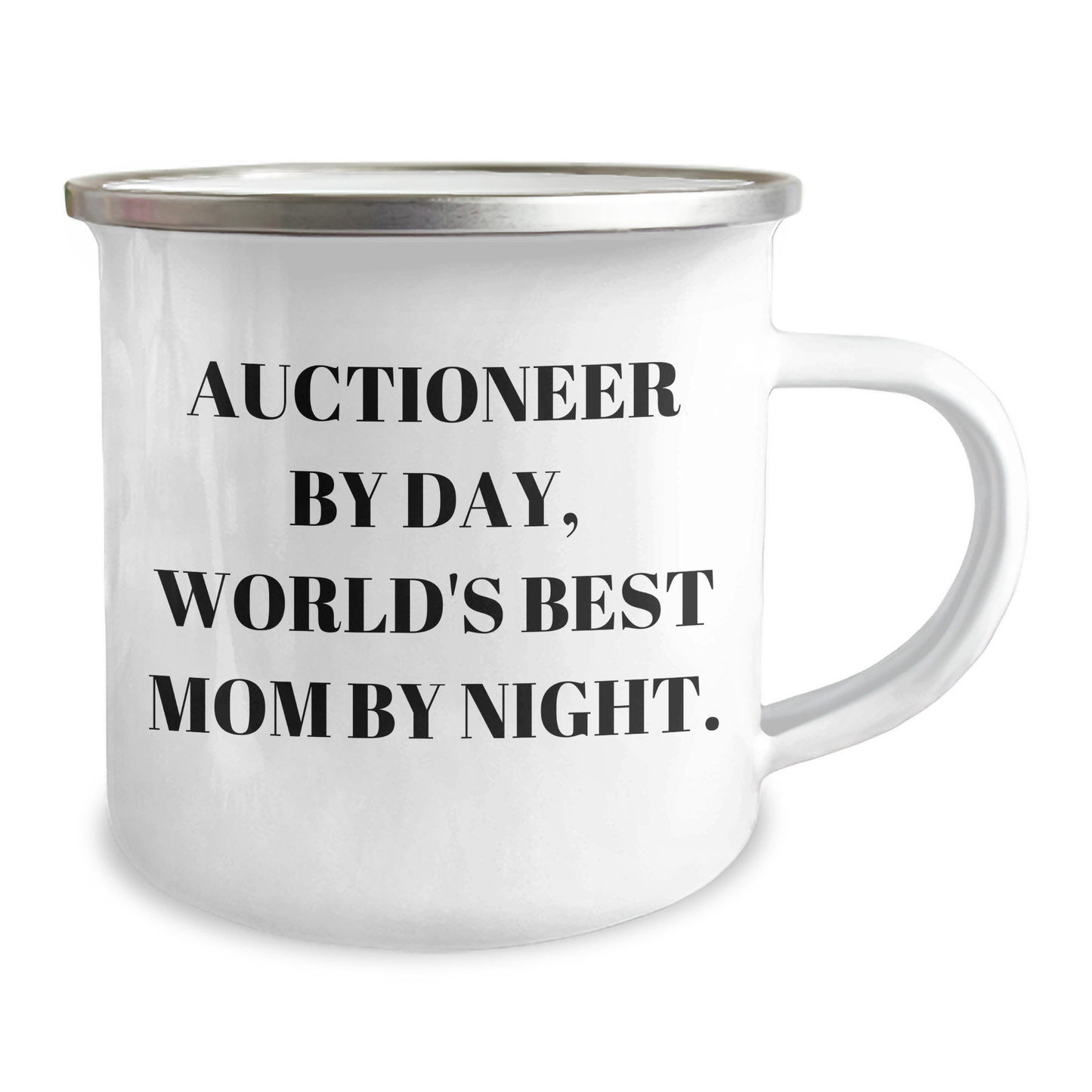 Auctioneer Humor Gifts from Mom to Dad on Father's Day, Camping Mug by Day, World's Best Dad by Night - Image 2