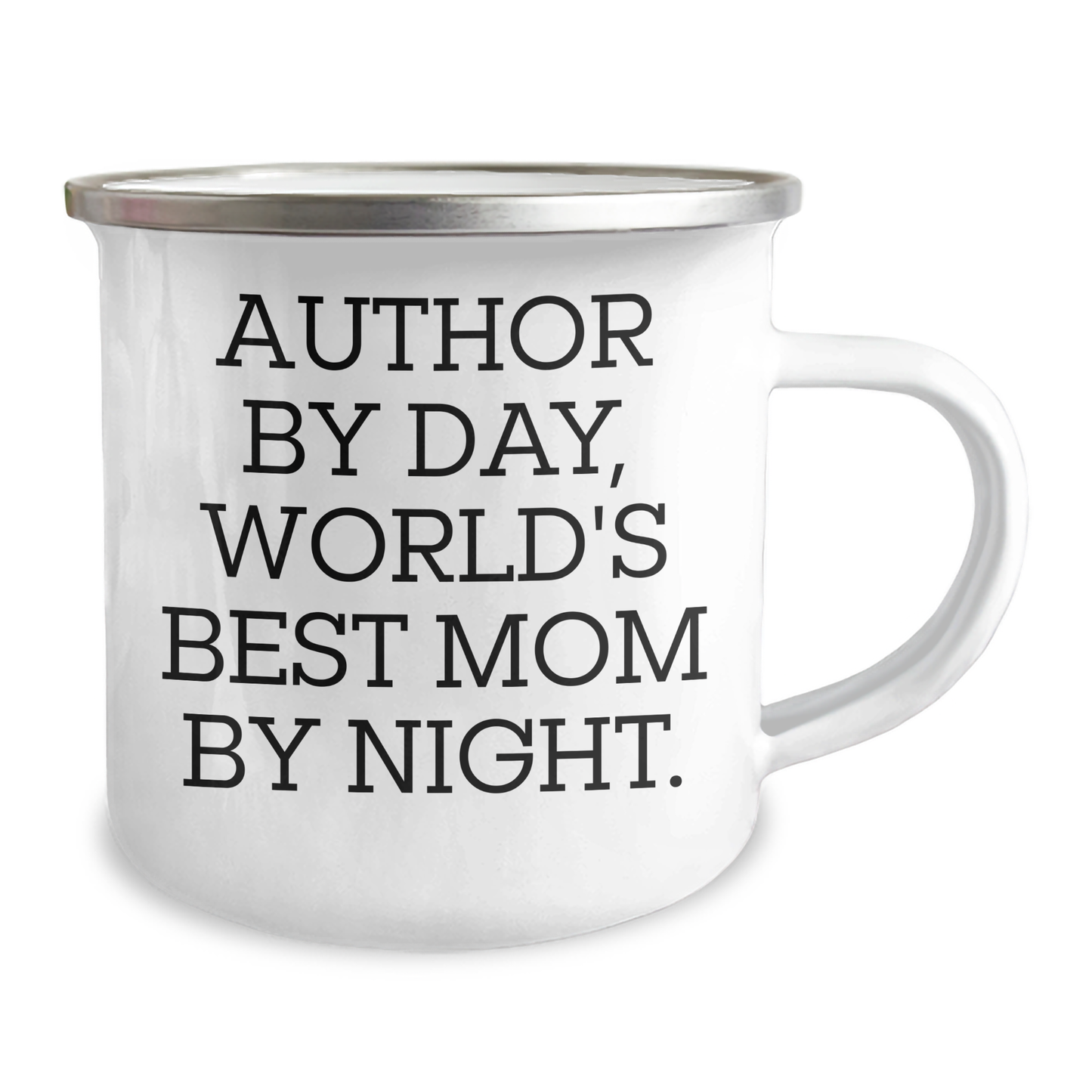 Author's Humorous Camping Mug, 'Author By Day, World's Best Mom By Night.' - Gifts from Men for Author, Perfect for Father's Day - Image 2