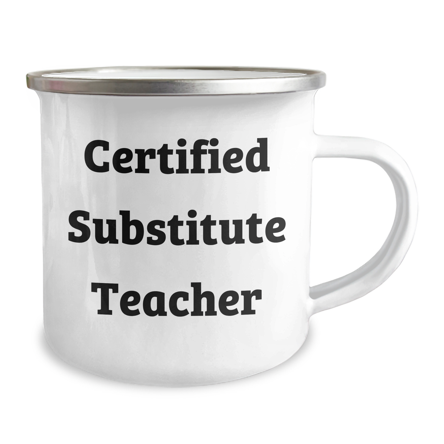 Gifts from Family to Substitute Teacher - Funny Quote Camping Mug for Mother's Day, 12 oz Stainless Steel with Enamel Finish, Unique Gift Ideas for Moms - Image 2