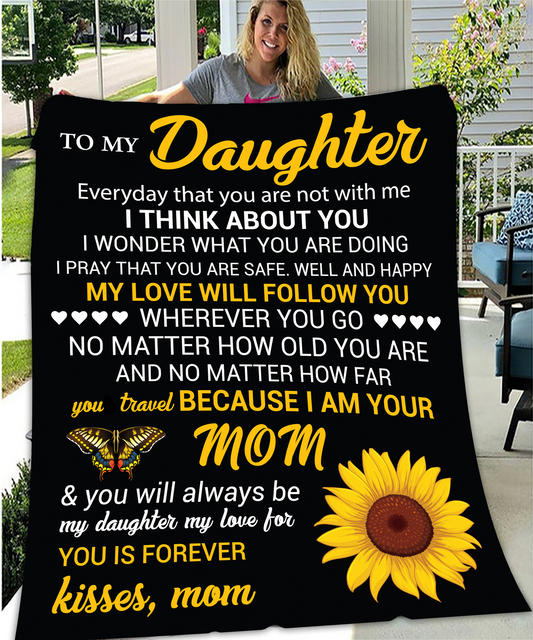 Daughter Everyday Sunflower Fleece Blanket