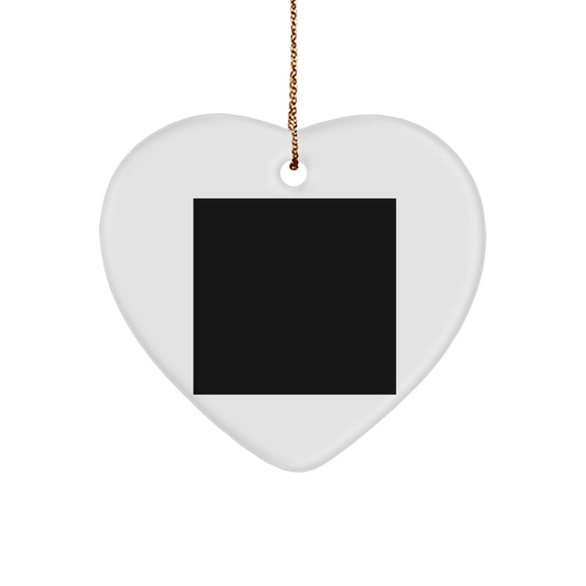 Comedian Gifts from Friends and Family - 'Comedian By Day. Ninja By Night.' Heart Ornament for Christmas - Image 1