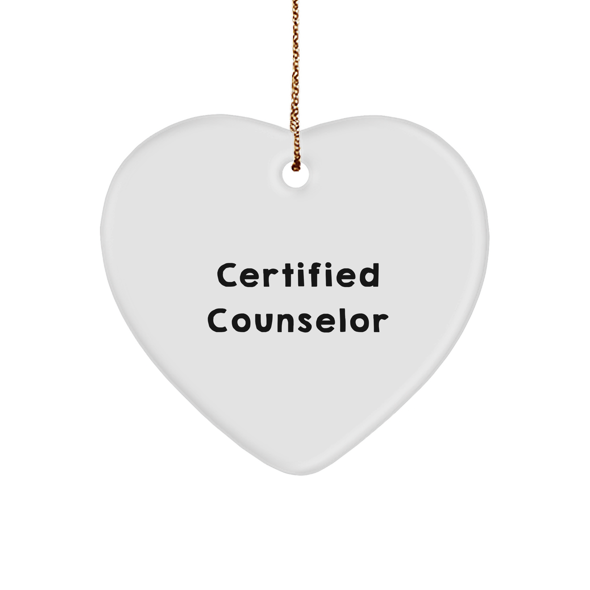 Funny Counselor Gifts from Men to Christmas Heart Ornament for Counselors, Partners, and Friends - Image 1