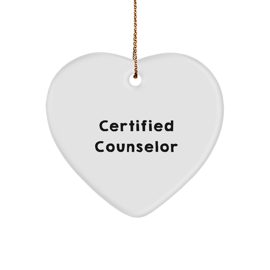 Funny Counselor Gifts from Men to Christmas Heart Ornament for Counselors, Partners, and Friends - Image 1