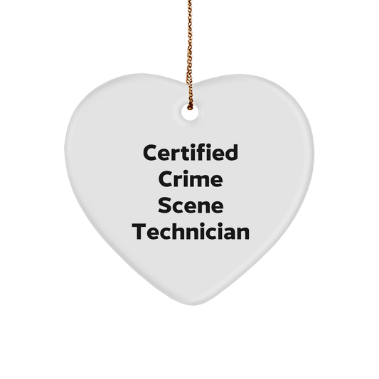 Certified Crime Scene Technician Gifts, Funny Quote Heart Ornament for Christmas, 'May the Evidence Speak for Itself' - Gifts from Friends and Family - Image 1