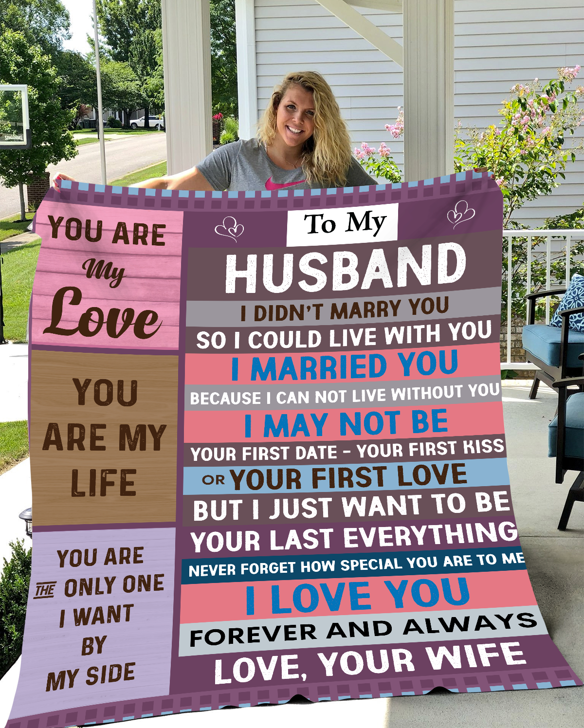 Husband You Are My Love Fleece Blanket