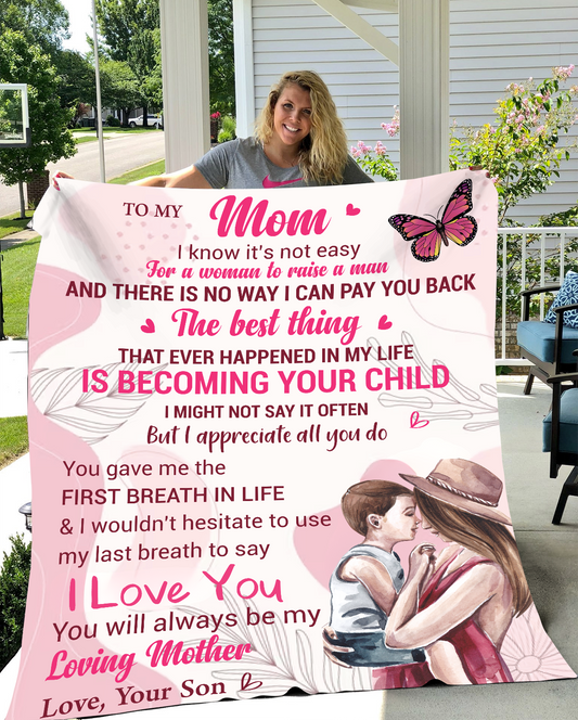 Mom I Know It's Not Easy Fleece Blanket