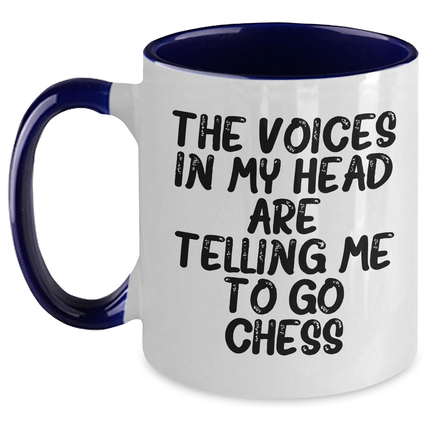 Funny Chess Quote Two Tone Coffee Mug, Gifts for Chess Enthusiasts from Friends, Unique Graduation Gifts for Men, Women, Family - Main