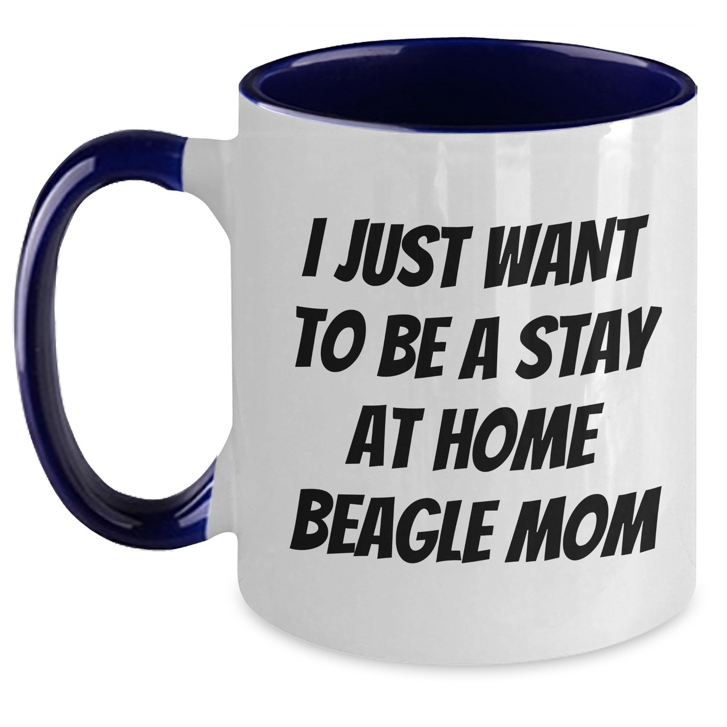 Funny Beagle Dog Mom's Gift for Dad's Stay at Home Morning - Two Tone Mugs - Main