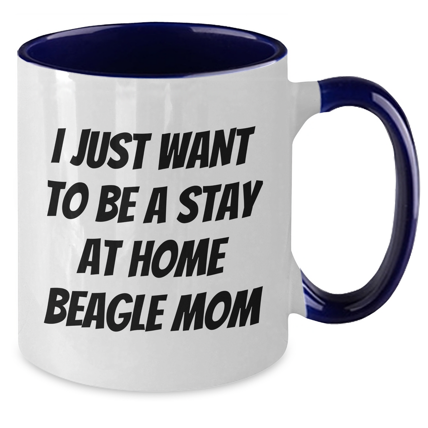 Funny Beagle Dog Mom's Gift for Dad's Stay at Home Morning - Two Tone Mugs - Additional