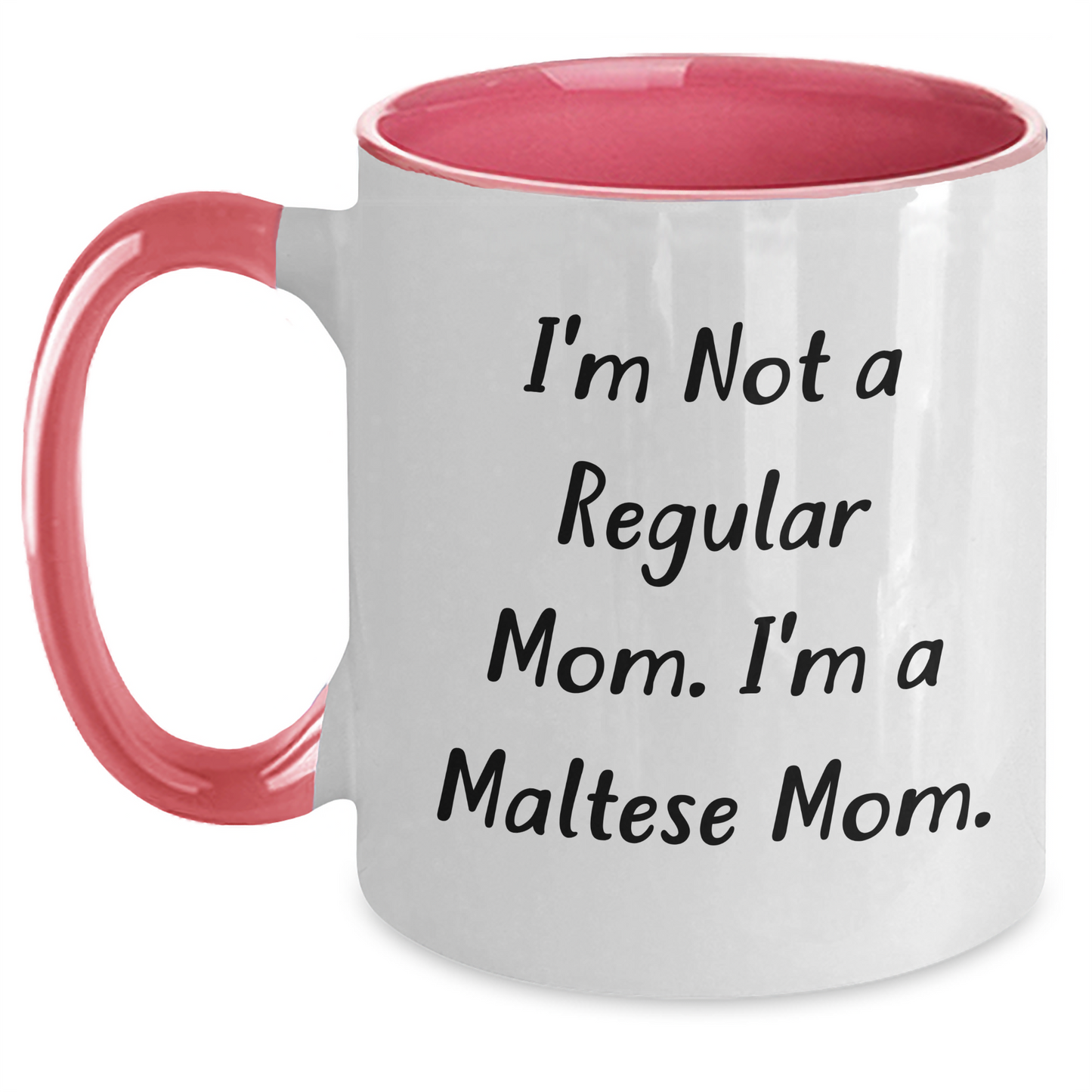 Maltese Mom Funny Two Tone Coffee Mugs, Gifts from Friends, Family for Maltese Dog Lovers - Graduation Unique Gifts - Main