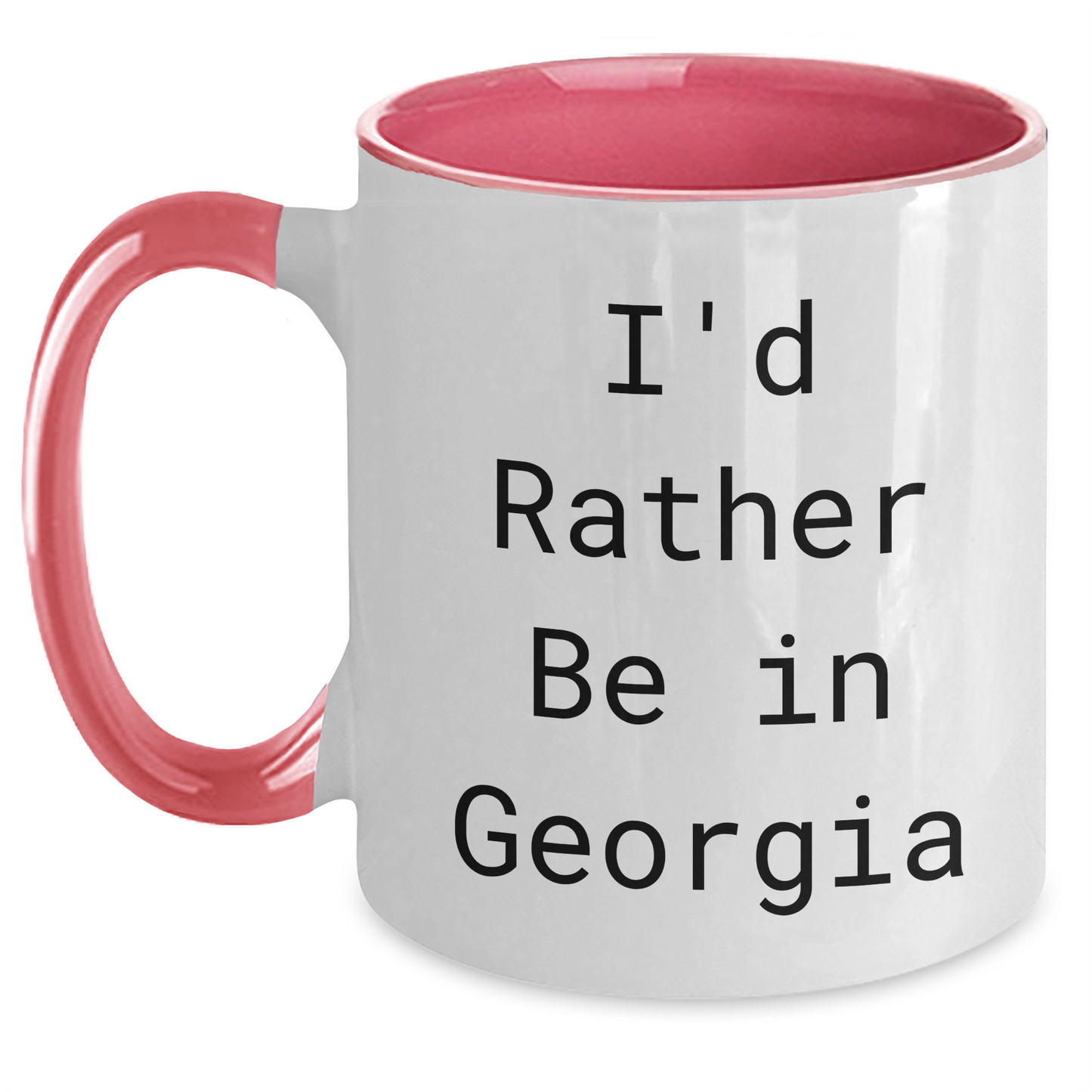 Georgia Gifts for Him or Her, Funny Two Tone Coffee Mugs with 'I'd Rather Be In Georgia', Perfect for Graduation, Gifts from Friends, Coworkers, or Family - Main