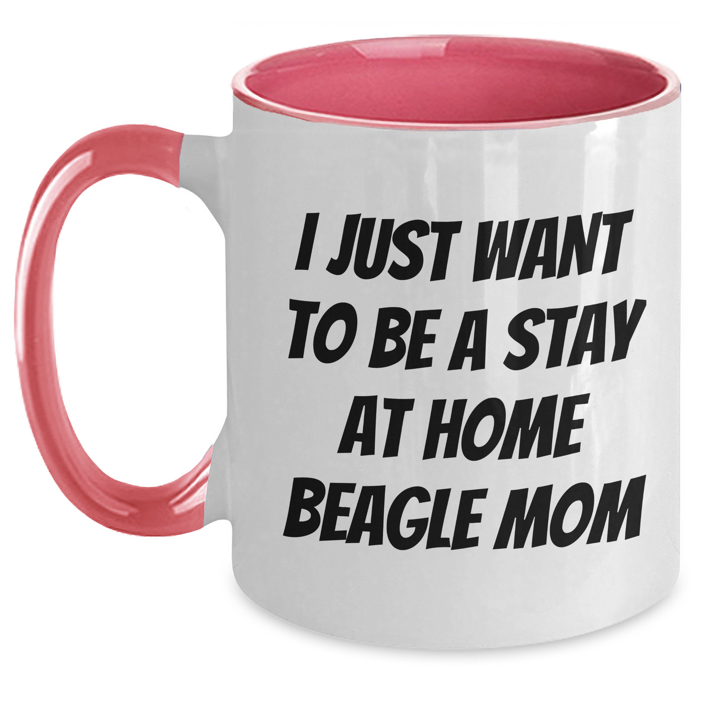 Funny Beagle Dog Mom's Gift for Dad's Stay at Home Morning - Two Tone Mugs - Main