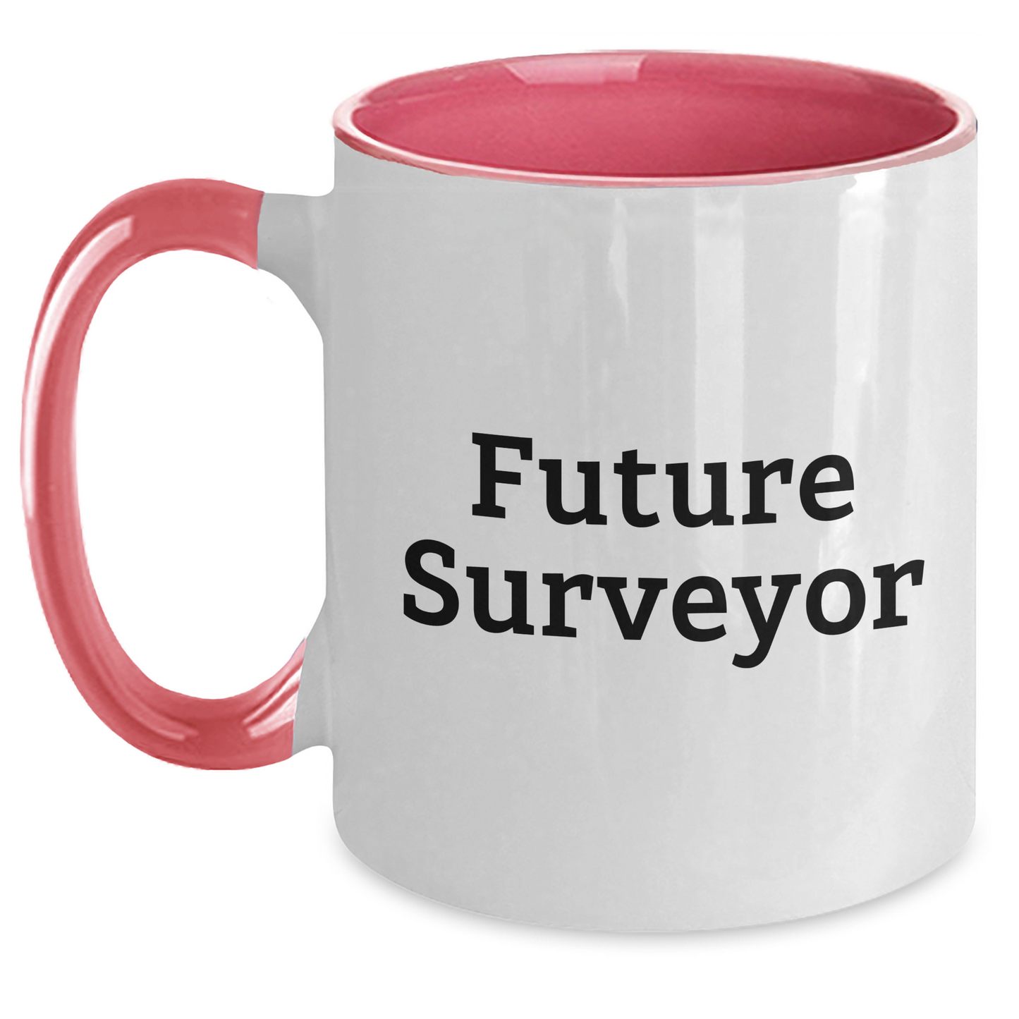 Funny Future Surveyor Gifts from Mom, Surveyor Two Tone Coffee Mug for Men, Inspirational Quote, Unique Mother's Day Unique Gifts - Main