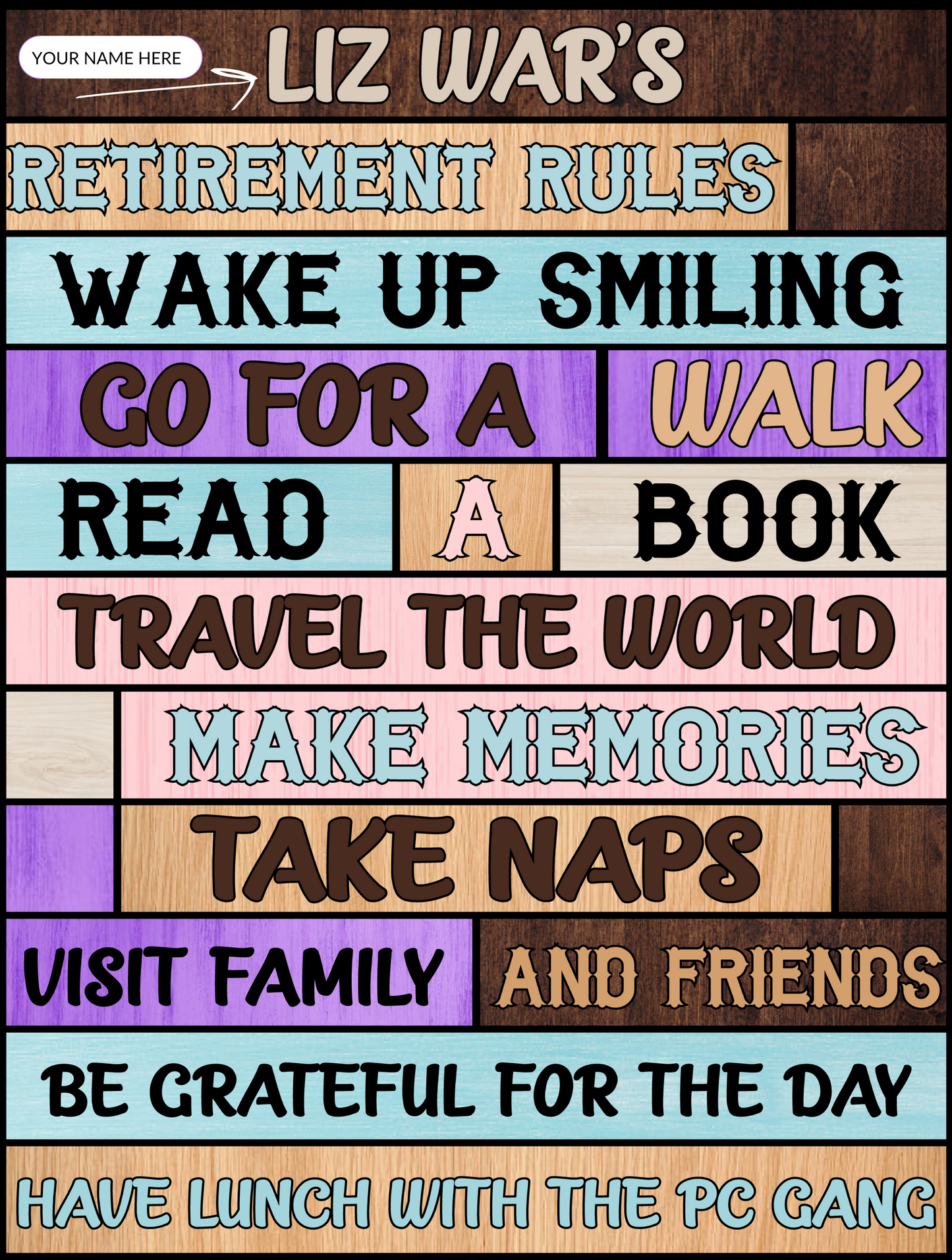 Personalized Retirement Rules Fleece Blanket