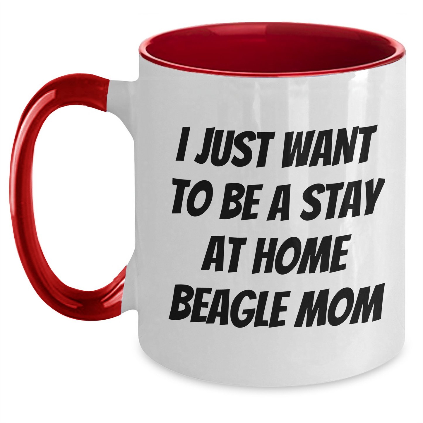 Funny Beagle Dog Mom's Gift for Dad's Stay at Home Morning - Two Tone Mugs - Main