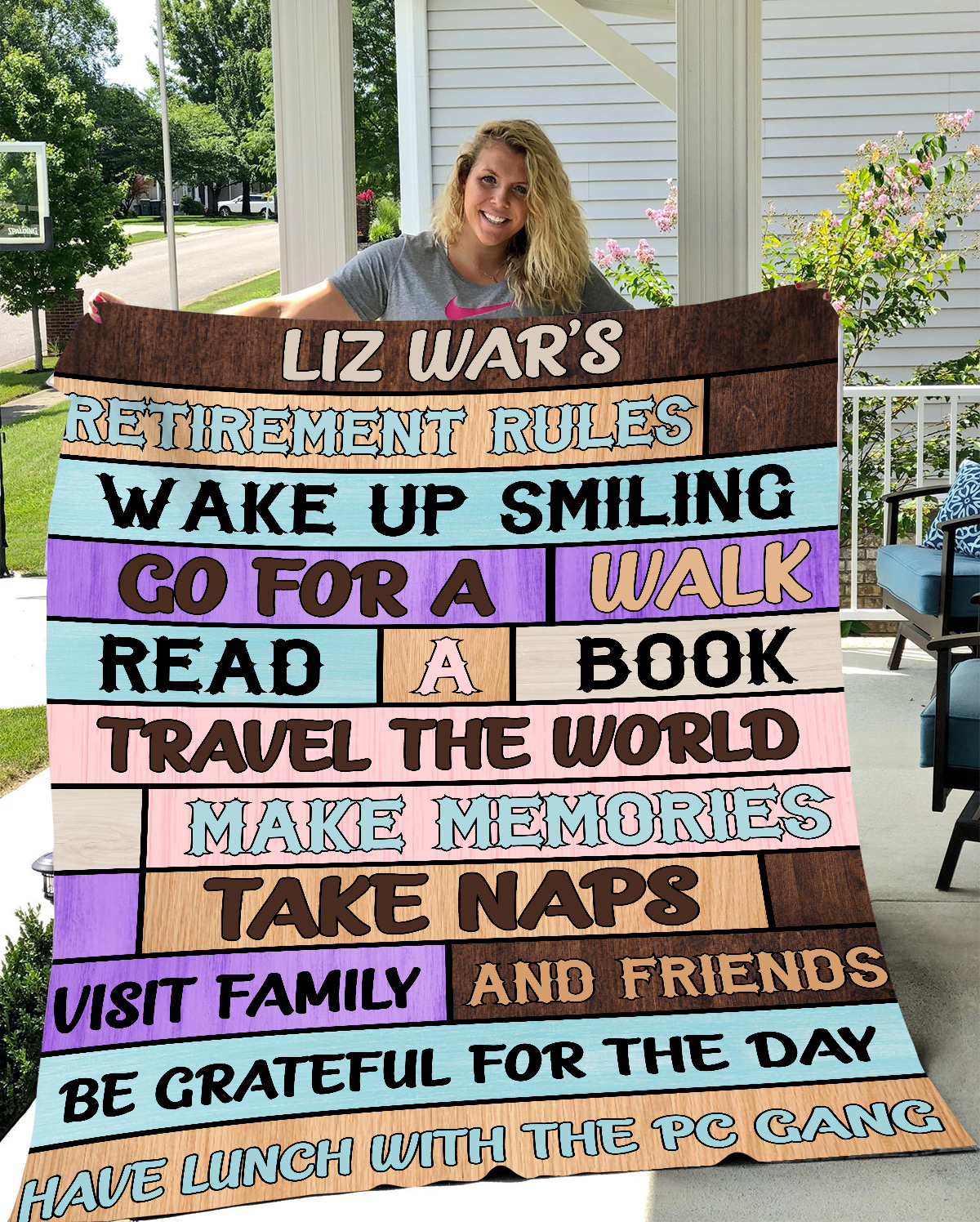 Personalized Retirement Rules Fleece Blanket