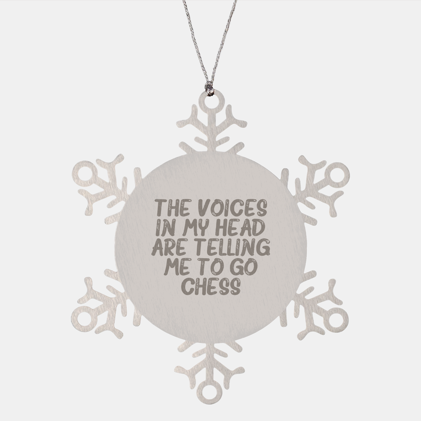 Funny Chess Gifts for Men from Family - Snowflake Ornament for Christmas - Image 1
