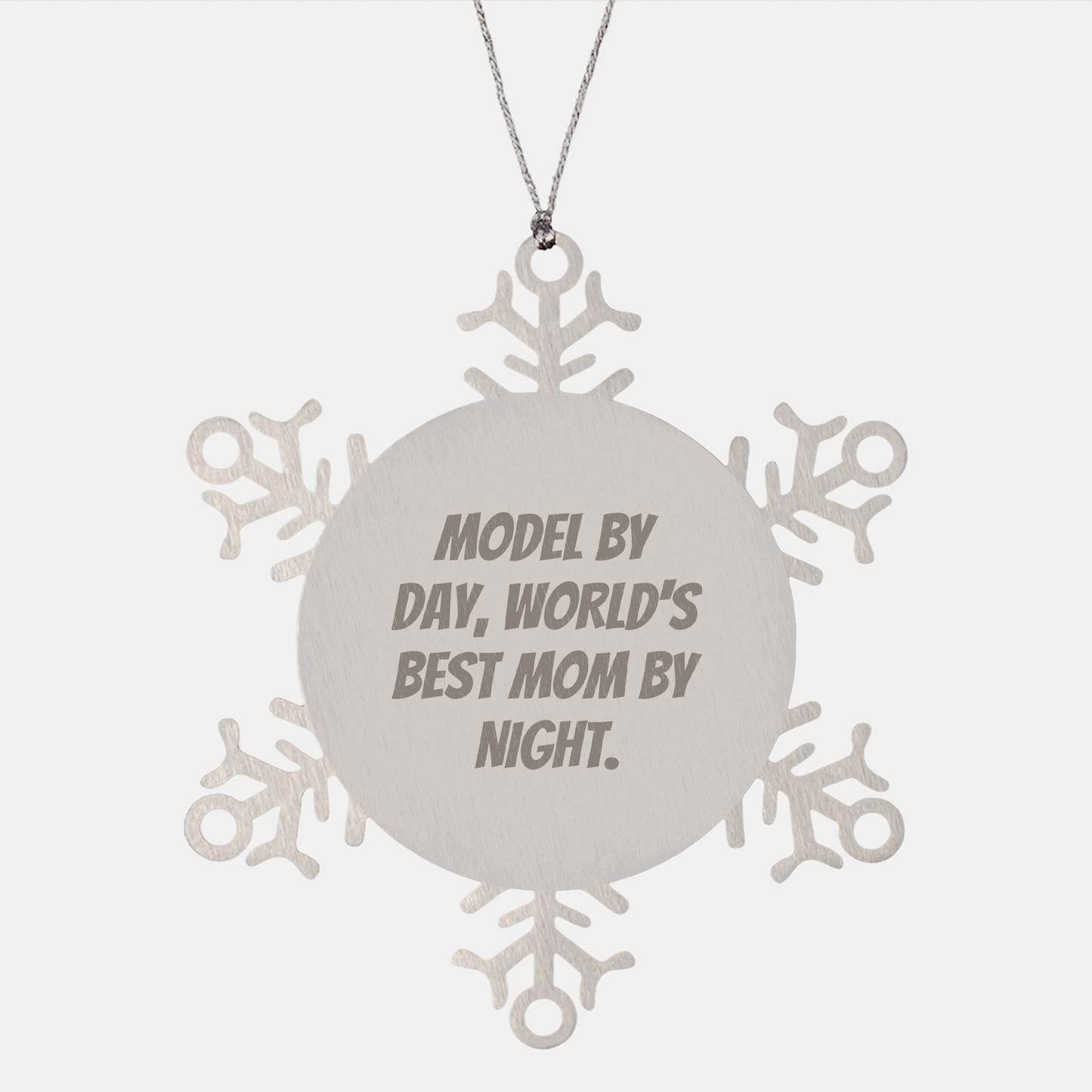 Model Gifts by Day, Funny Snowflake Ornaments by Night, Christmas Unique Gifts from Family to Model - Image 1