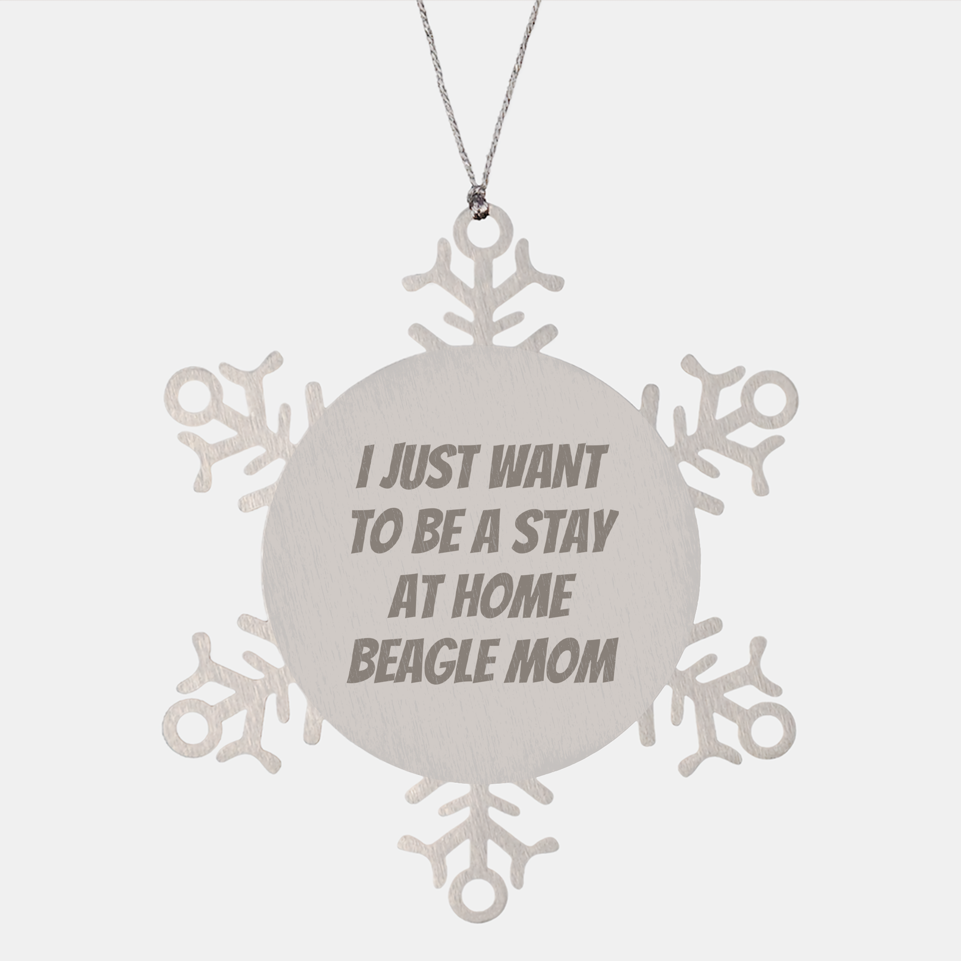 Funny Beagle Dog Gifts from Mom to Beagle Dog Mom - Snowflake Ornament for Christmas - Image 1