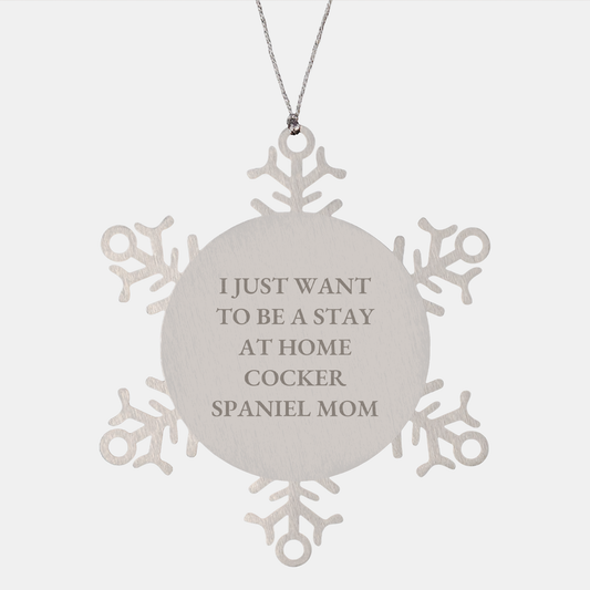 Cocker Spaniel Dog Mom Funny Snowflake Ornament Gifts from Women to Friends for Christmas - Image 1