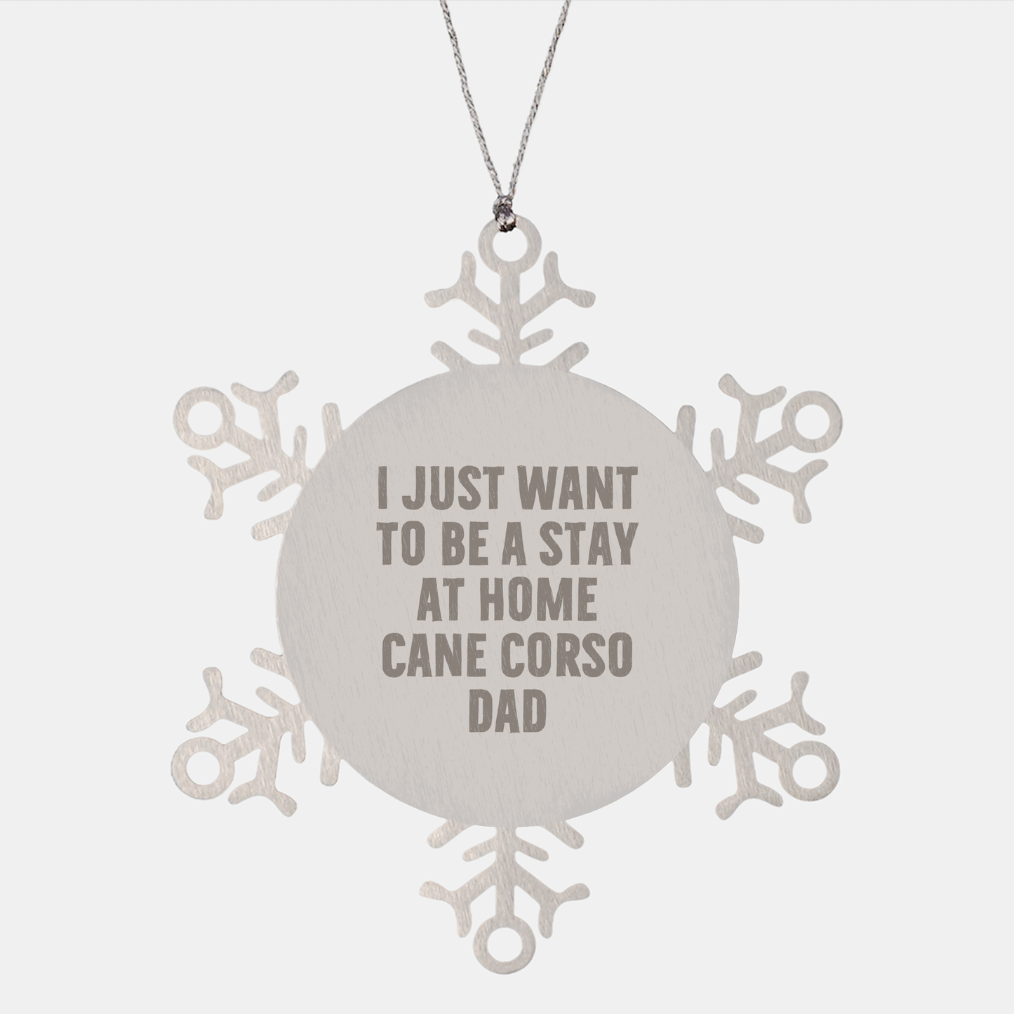 Funny Cane Corso Dog Gifts for Men - Snowflake Ornament from Dad - Christmas Unique Presents - Image 1