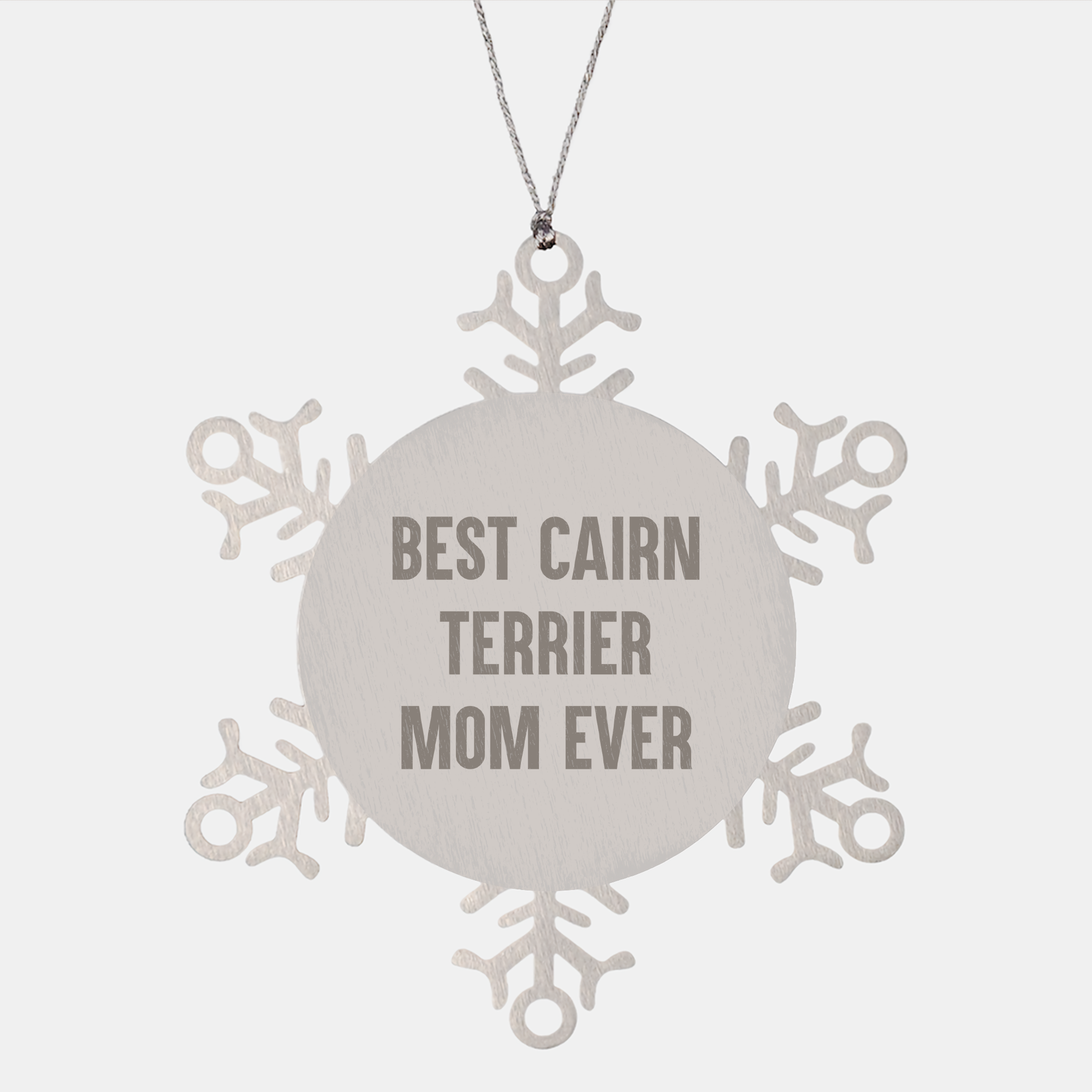 Funny Cairn Terrier Dog Mom Gifts for Women, Snowflake Ornament from Family, Best Cairn Terrier Mom Ever, Christmas Unique Gifts - Image 1