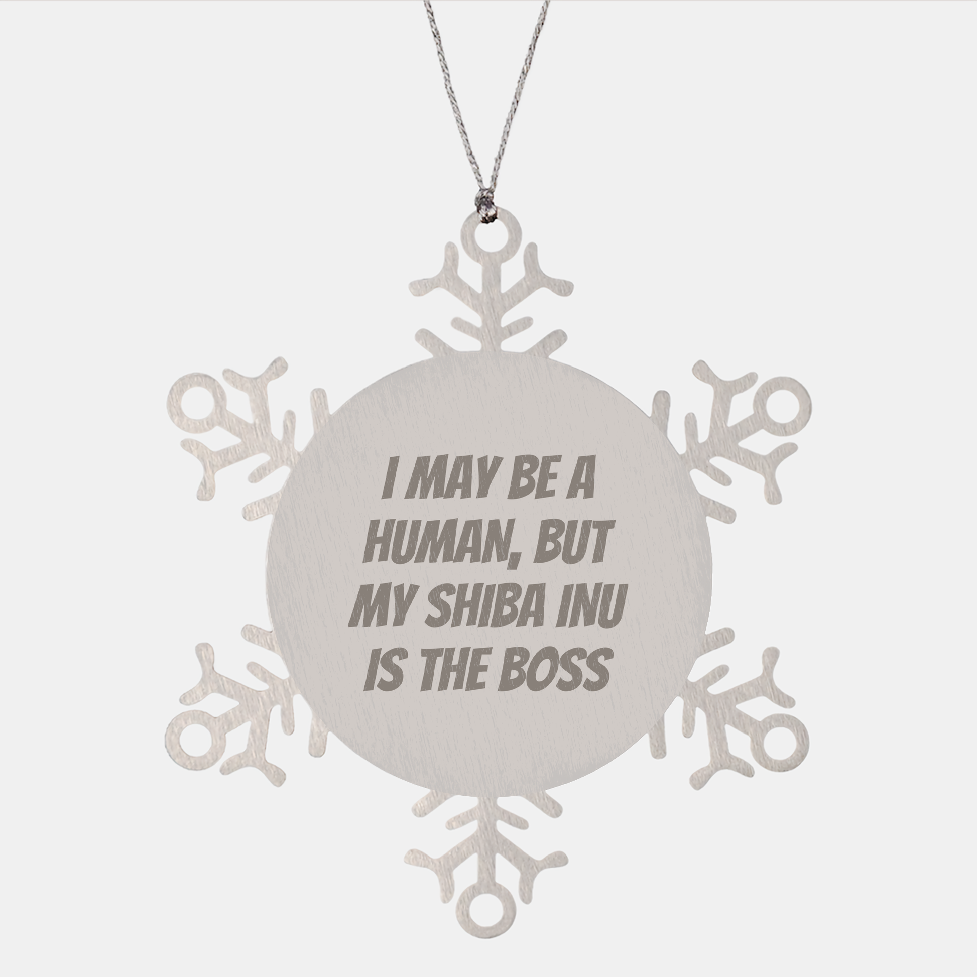 Shiba Inu Dog Gifts, Funny Quote Ornaments for Christmas, Snowflake Decorations from Friends and Family - Image 1