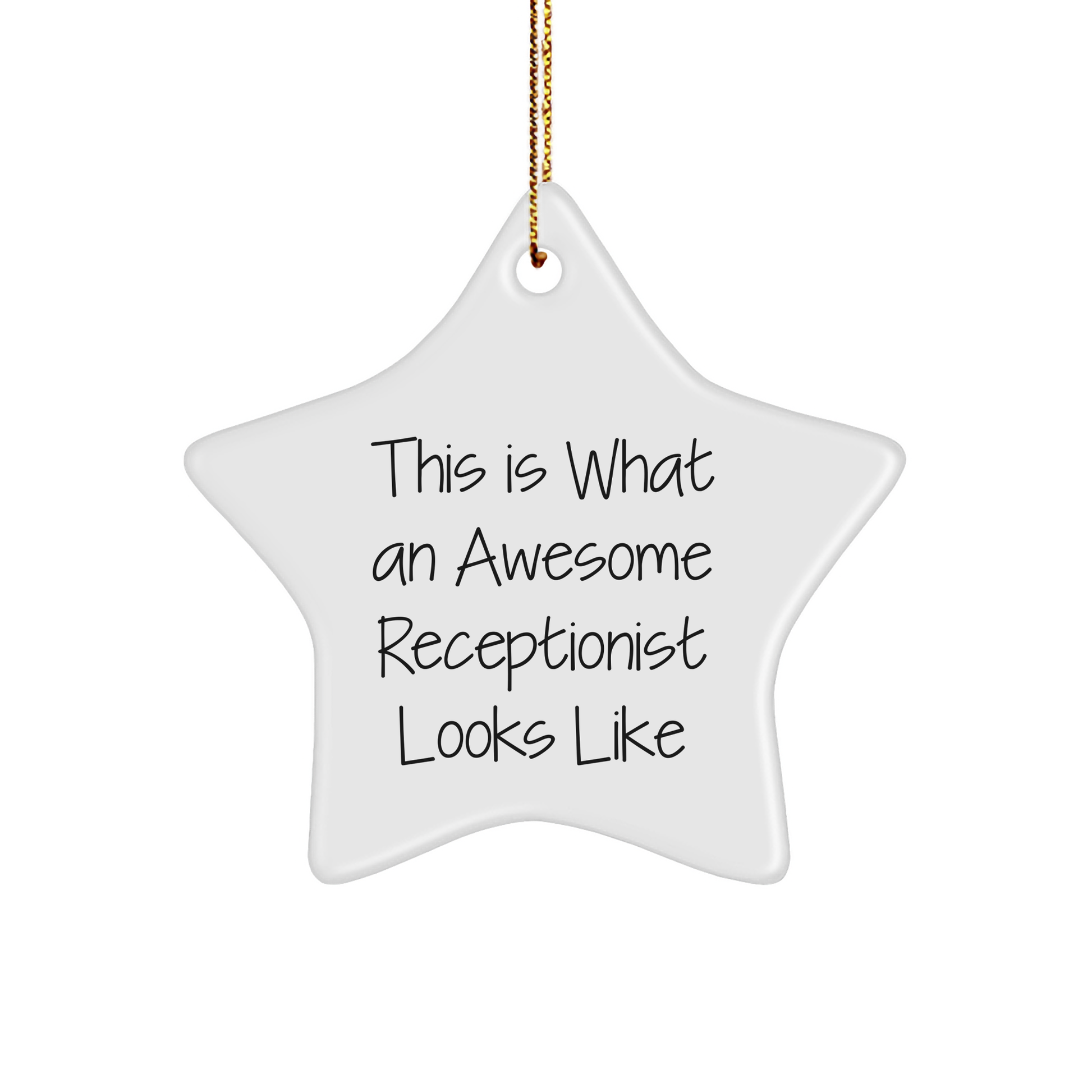 Funny Receptionist Gifts from Friends to Awesome Receptionist Stars Ornament for Christmas - Image 1