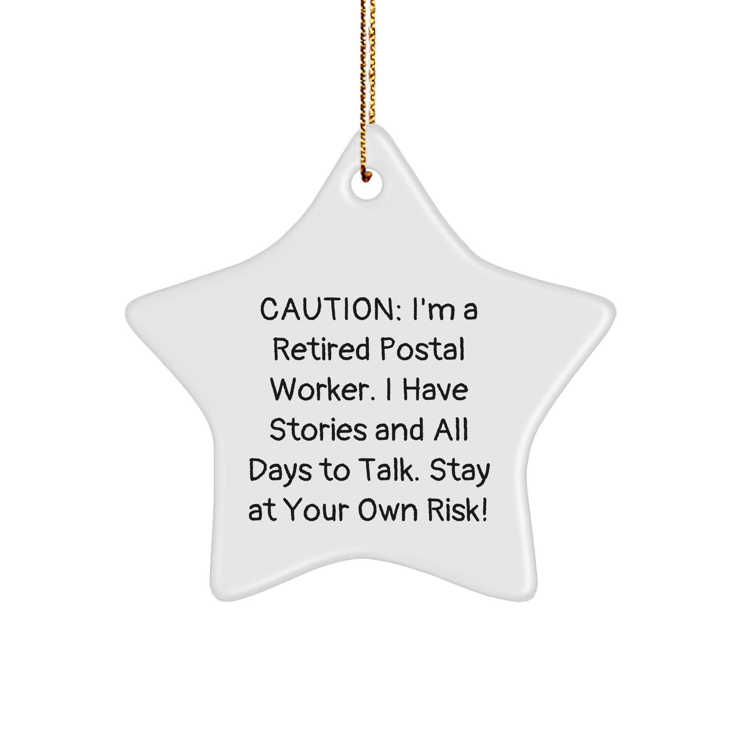 Postal Worker Gifts, Funny Quote Star Ornament, Gifts from Men to Women Coworkers Family, Unique Christmas Unique Gifts for Postal Worker - Image 1