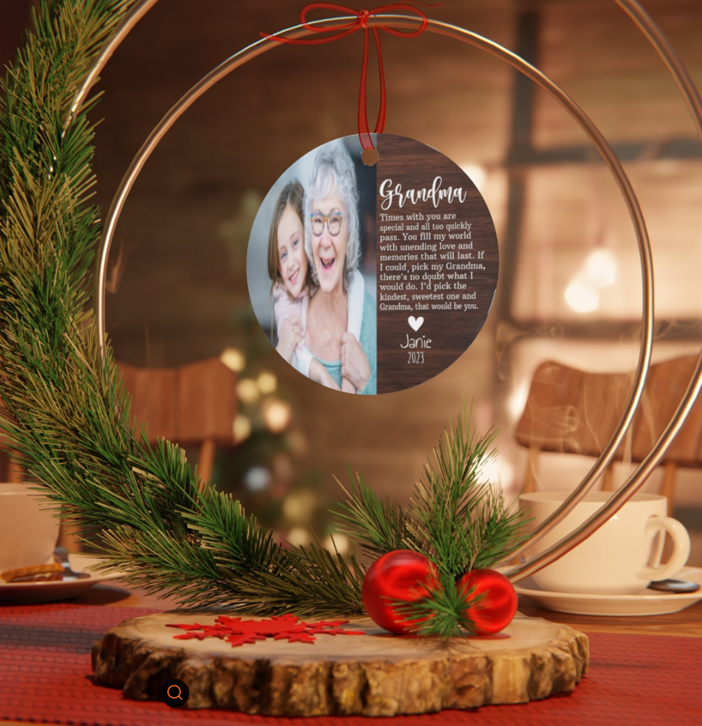 Personalized Grandma Acrylic Plaque and Ornament