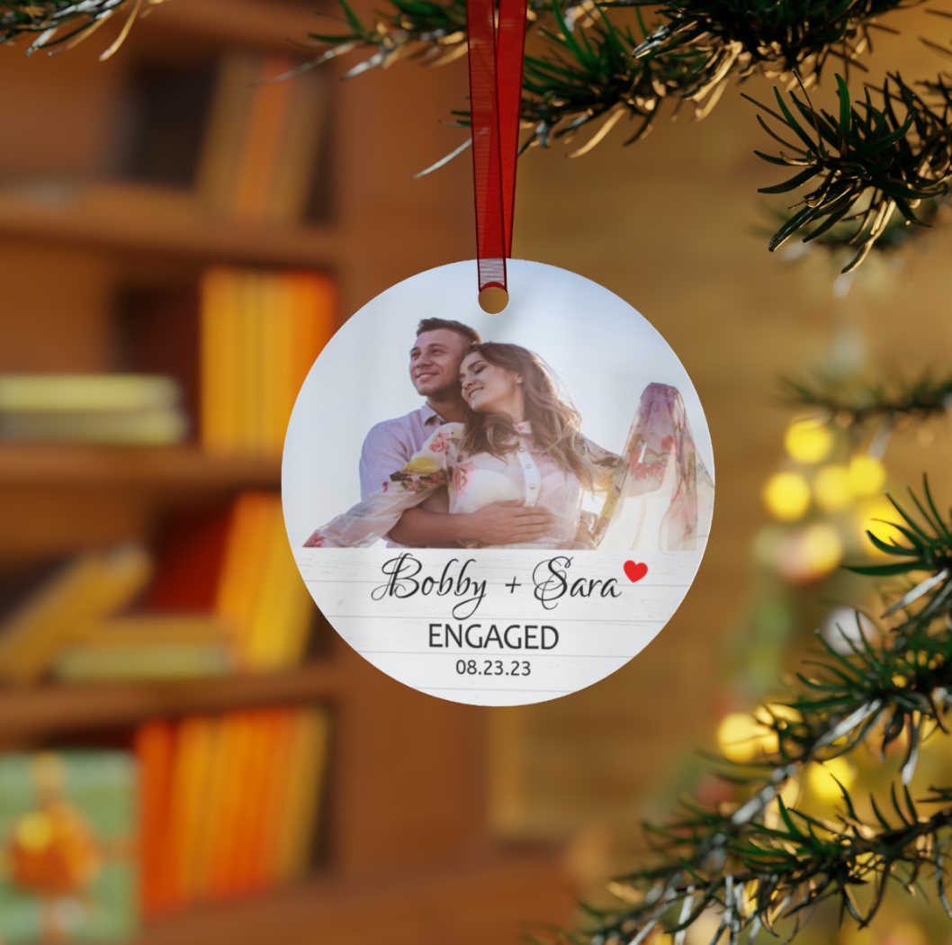 Engagement Picture Ornaments