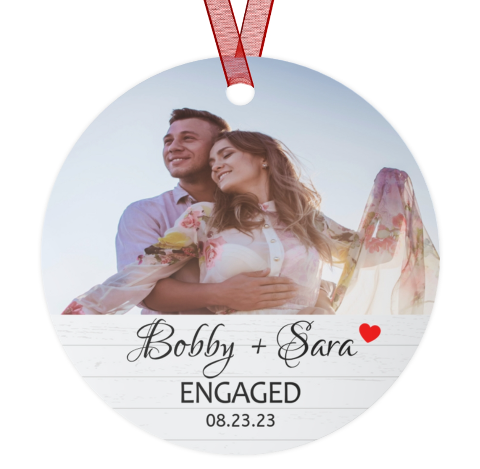 Engagement Picture Ornaments