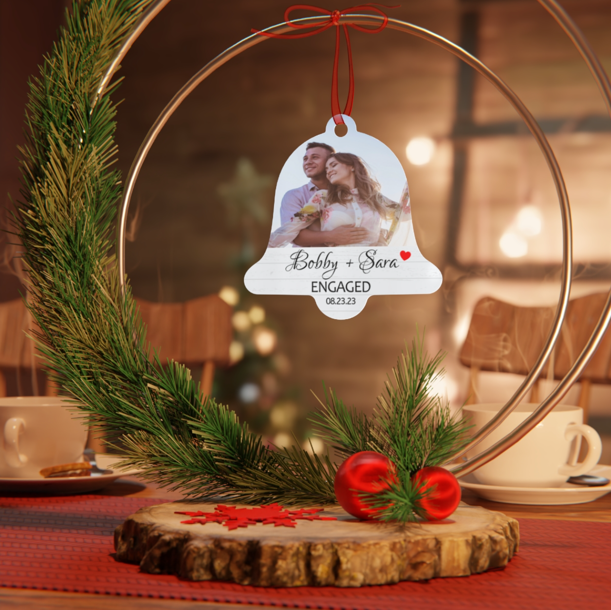 Engagement Picture Ornaments