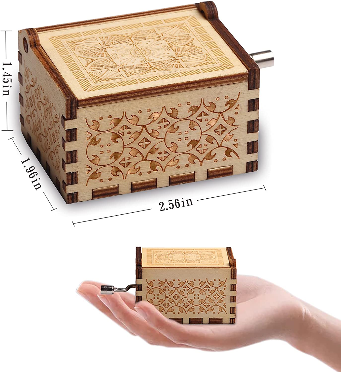 To My Daughter Wooden Music Box Gift - Plays the song "You Are My Sunshine"