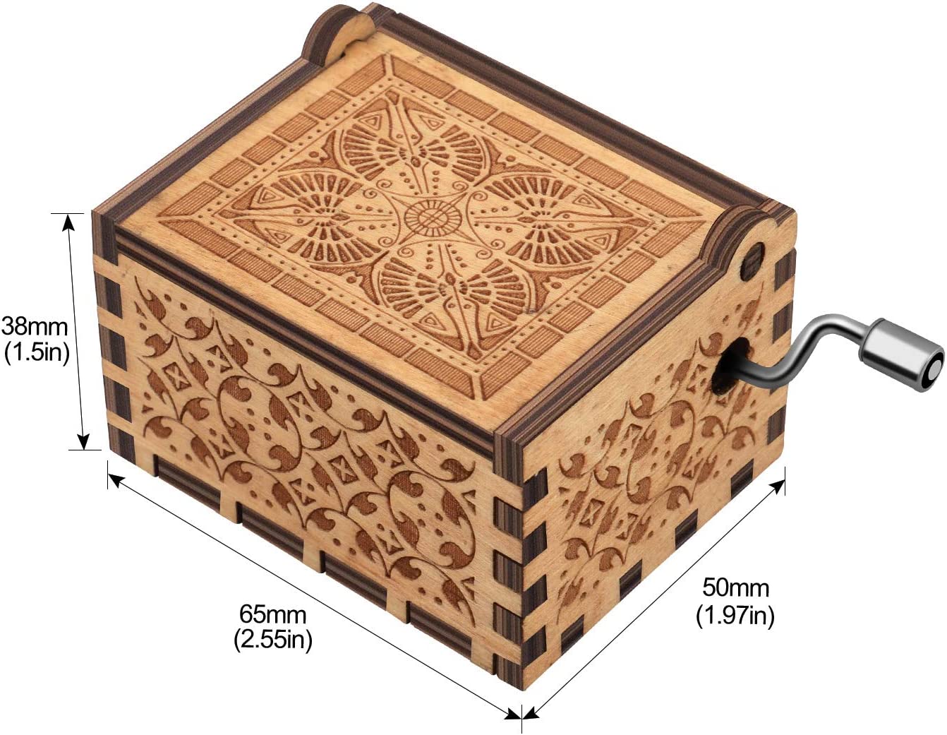 To My Daughter Wooden Music Box Gift - Plays the song "You Are My Sunshine"