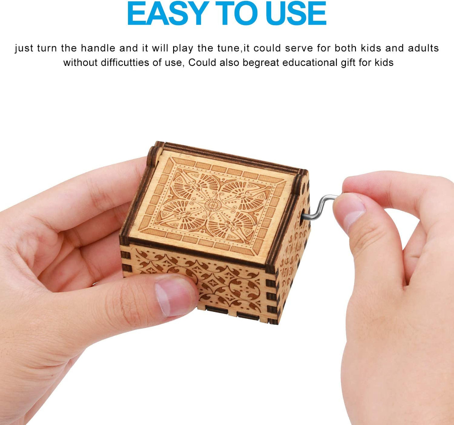 To My Daughter Wooden Music Box Gift - Plays the song "You Are My Sunshine"