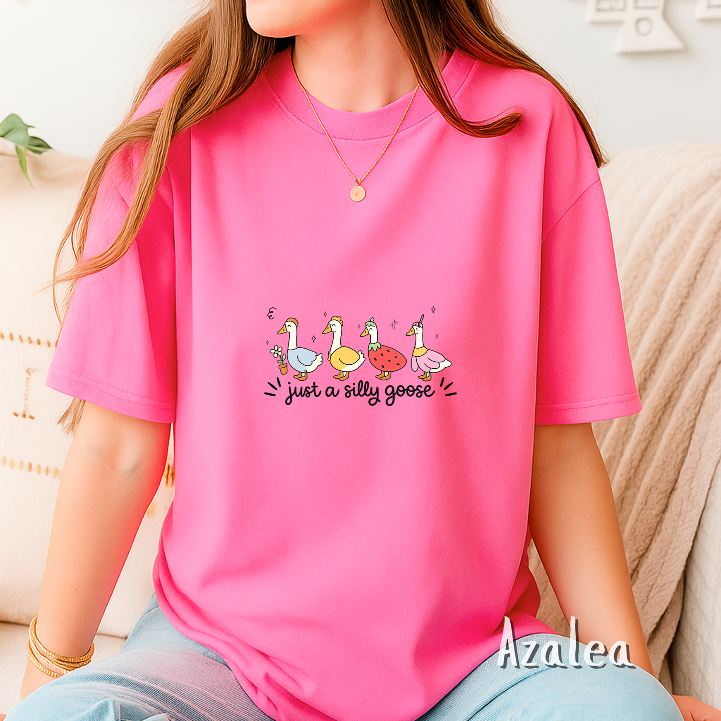 Funny Goose Shirt – Just a Silly Goose T-Shirt – Cute Animal Humor Tee for Women, Men & Goose Lovers, Quirky Goose Shirt, Sarcastic Tee